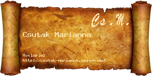 Csutak Marianna névjegykártya